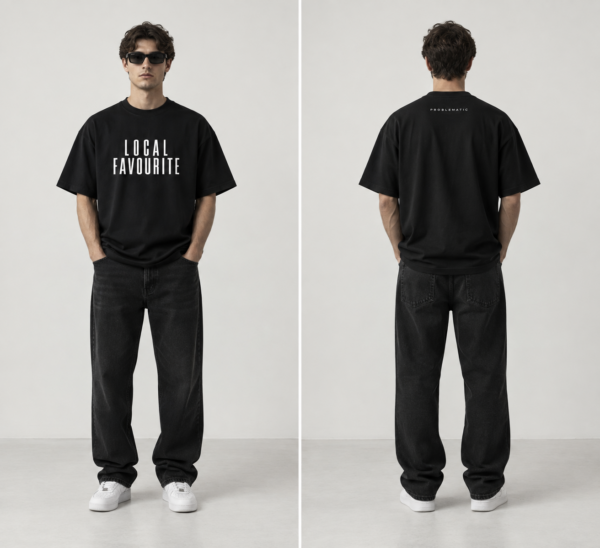 Black Oversized Tee, Local Favourite