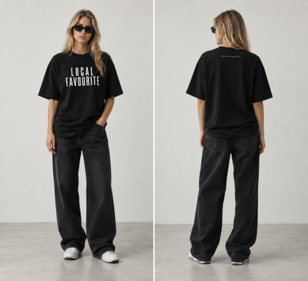 Black Oversized Tee, Local Favourite