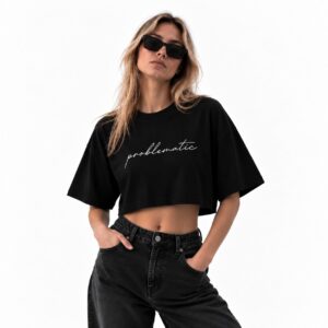 Black Oversized Crop Top, Problematic Signature
